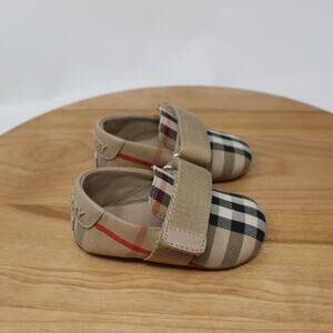 Burberry Shoes Baby 17 Josie Check Print Pre Walkers Newborn Soft Sole Crib Tan
